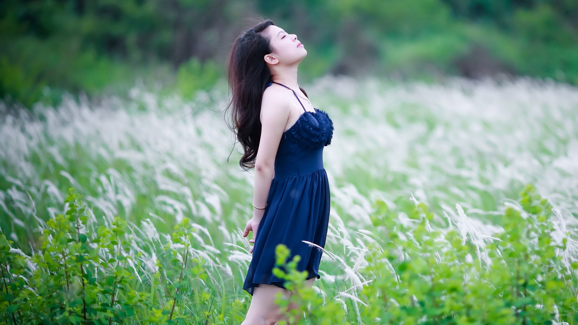 Woman in Field Image